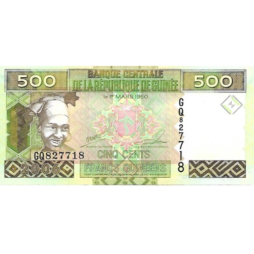 2006 - Guinea PIC 39a billete de 500 Francos S/C