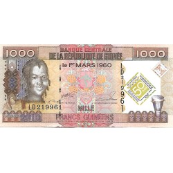 2010 - Guinea PIC 43a 1000 Francos banknote UNC