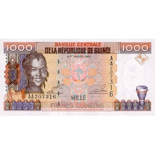 1998 - Guinea PIC 37 billete de 1000 Francos S/C