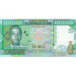 2007 - Guinea PIC 42a 10.000 Francs banknote UNC