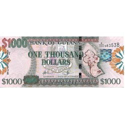 2011 - Guyana P38 billete de 1000 Dólares F14 S/C