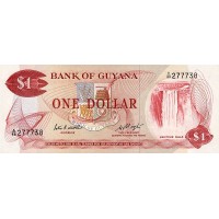 1989 - Guyana P21f 1 Dollar banknote S7
