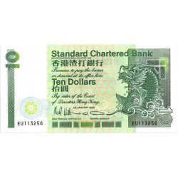 1990 - Hong Kong  pic 278c  billete de 10 Dólares