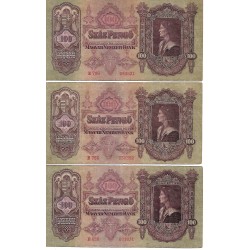 1930 - Hungary PIC 98 100 Pengo banknote XF