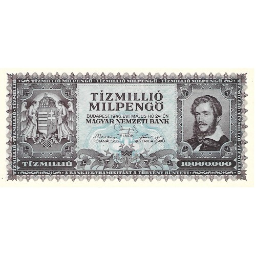 1946 - Hungria PIC 129 billete de 10 Millones Pengo S/C