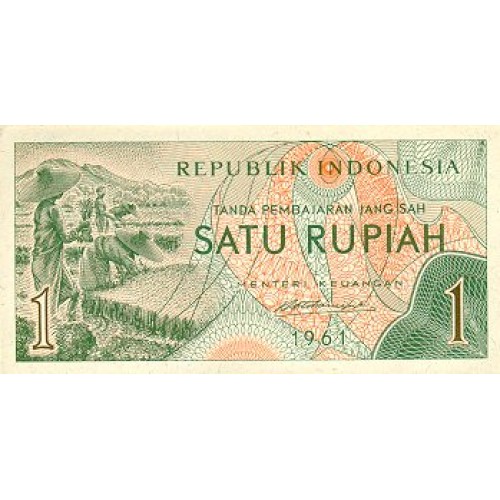 1961 - Indonesia PIC 78 billete de 1 Rupia S/C