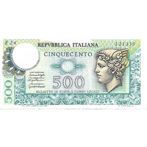 1976 - Italy PIC 95 500 Liras banknote VF