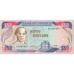 1993 - Jamaica P73b 50 Dollars banknote