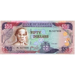 2007 - Jamaica P83b 50 Dollars banknote