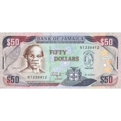 2010 - Jamaica P88 billete de 50 Dólares