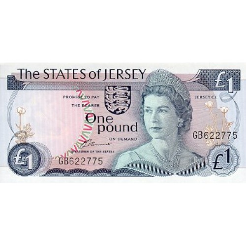 1976/88 - Jersey PIC 11b 1 Pound banknote UNC