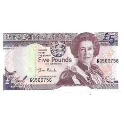 2000 - Jersey PIC 27a 5 Pounds banknote UNC