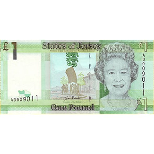 2010 - Jersey PIC 32a 1 Pound  banknote UNC