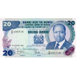 1982 - Kenia PIC 21b billete de 20 Shillings S/C