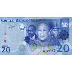 2010- Lesotho Pic 22a  20 Maloti  banknote