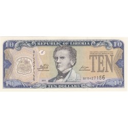 2009 - Liberia pic 27e billete de 10 Dólares
