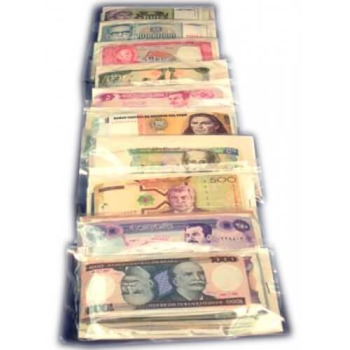 10 Billetes mundiales diferentes