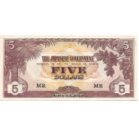 1942 - Japanese occupation Malaysia 5 Dollars banknote PIC M6c UNC