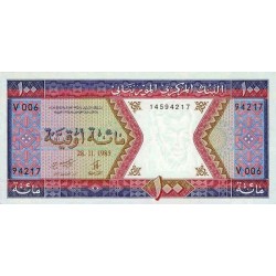 1985 - Mauritania  pic 4c billete de 100 Ouguiya 