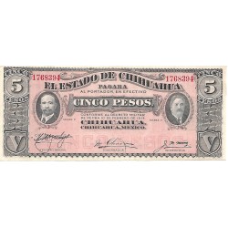 1914 - Mexico PIC S531b 5 Pesos banknote UNC