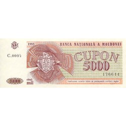 1993 - Moldova PIC 4 5000 Cupon banknote UNC