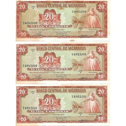 1978 - Nicaragua PIC 129 20 Cordobas banknote VF