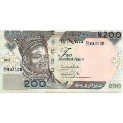 2010 - Nigeria PIC 29i billete de 200 Naira S/C