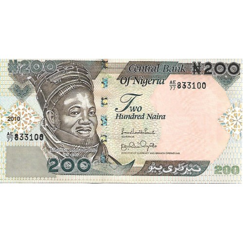 2010 - Nigeria PIC 29i billete de 200 Naira S/C