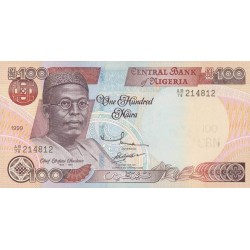 1999 - Nigeria PIC 28a billete de 100 Naira S/C