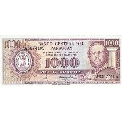 1982 - Paraguay PIC 207 1.000 Guaranies banknote UNC