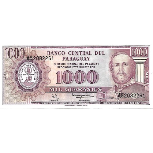 2001/2 - Paraguay 1.000 Guaranies banknote PIC 213 UNC