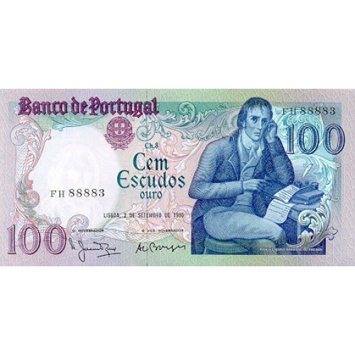 1981 - Portugal  Pic 178b              billete de 100 Escudos