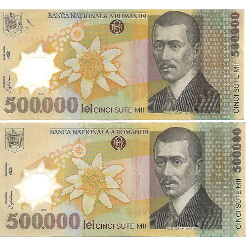 2000 - Rumania PIC 115a billete de 500.000 Lei EBC