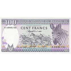 1989 - Rwanda 100 Francs banknote PIC 19a UNC