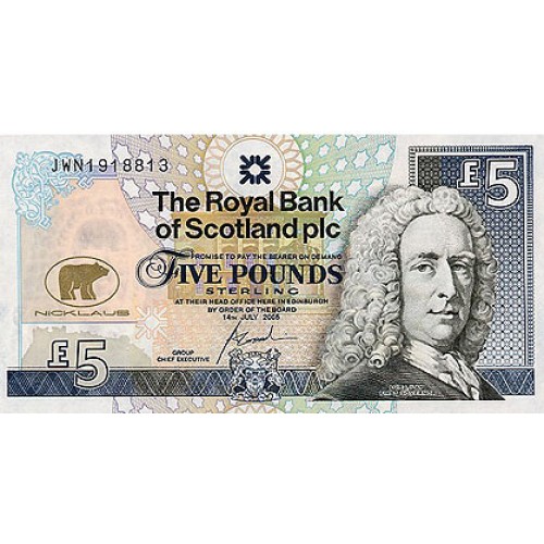 2005 -  Scotland 5 Pounds banknote PIC 365 UNC