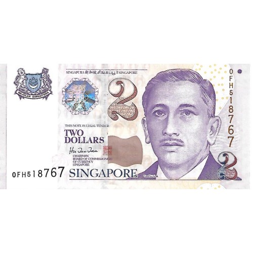 1999 - Singapur PIC 38 billete de 2 Dolares EBC