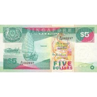 1989 - Singapor 5 Dollars Banknote PIC 19 UNC