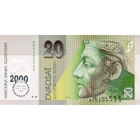 1993 - Slovakia 20 Krone banknote PIC 34 UNC