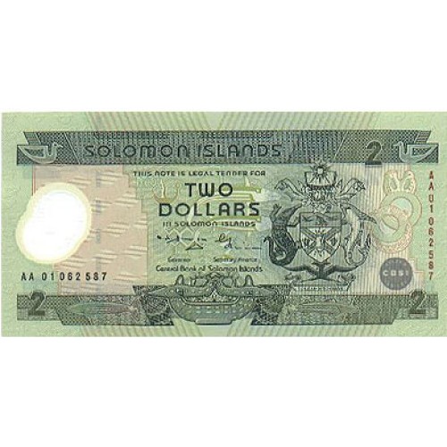 2001 - Salomón Islas PIC 23 billete de 2 dólares S/C