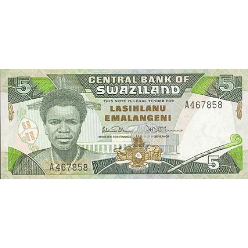 1987 - Swaziland 10 Emalangeni banknote PIC 14 UNC