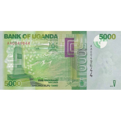 2010 - Uganda PIC 51a   billete de 5000 Shillins  