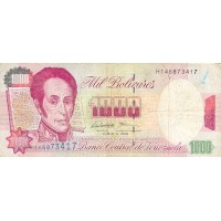 1998 - Venezuela P76d 1,000 Boli­vares banknote UNC