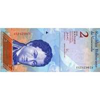 2014 - Venezuela P88g 2 Bolivares banknote UNC