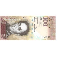 2012 - Venezuela P93f billete de 100 Bolívares S/C