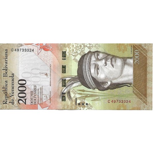 2016 - Venezuela P96 billete de 2000 Bolívares S/C