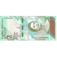 2018 - Venezuela P101 billete de 2 Bolívares S/C