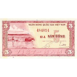 1955 - Viet Nam del Sur pic 13  billete de 5 Dong
